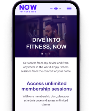 Now Fitness Hub app screen shoot